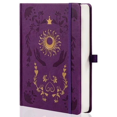 Image of MGGAO Dotted Journal Notebook for Women Men, Journals Writing, A5 Aesthetic Dot Work, Travel, School,190 Numbered Pages, 5.8x8.4