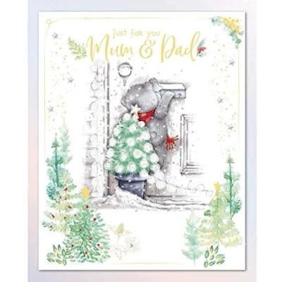 Image of Me To You Bear Mum &amp; Dad Tatty Teddy Posting Letter Handmade Christmas Card