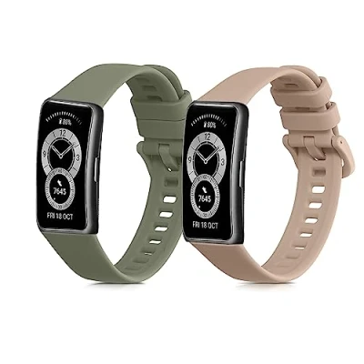 Image of kwmobile Straps Compatible with Huawei Band 9 / 8 2x Replacement Silicone Watch Bands