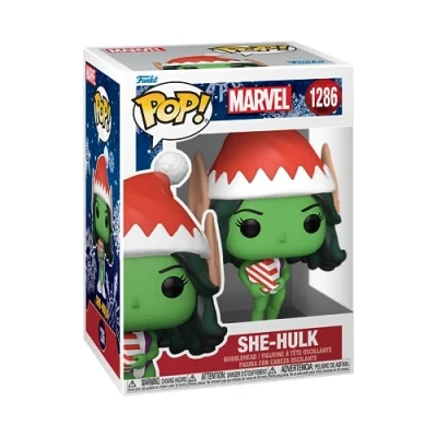 Image of Funko POP! Marvel: Holiday She Hulk Collectable Vinyl Figure Gift Idea Official Merchandise Toys for Kids &amp; Adults Movies Fans Model Collectors and Display