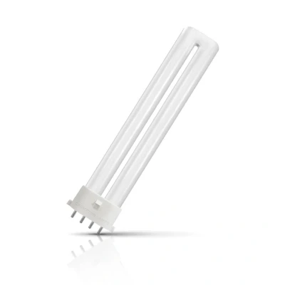 Image of Crompton Lamps LED PLS E 4.5W 2G7 Single Turn SE Type Direct to Mains (9W Equivalent) 3000K Warm White Opal 560lm 4 Pin Push Fit Light Bulb