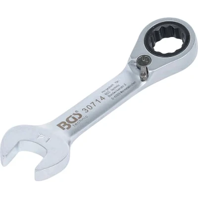 Image of BGS 30714 Ratchet Combination Wrench short reversible 14 mm