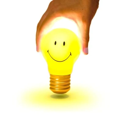 Image of Suck UK Smiley Face Lamp Cordless Light Bulb Kids USB Rechargeable Night Cute Room Decor &amp; Girls Bedroom Accessories Novelty Gifts