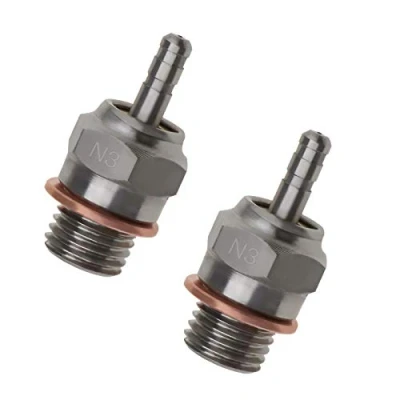 Image of Create idea 2x N3 Spark Glow Plugs Compatible with 1/10 Scale HSP 70117 Kyosho HPI For RC Nitro 4C Engines Car Truck Model Accessories