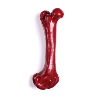 Image of Durable Dog Chew Toys for Aggressive Chewers, Indestructible Tough Large Dogs, TPR Teething Toys,Fun to Chew, Chase and Fetch,Hard Bone Toy Medium Breed (Red)
