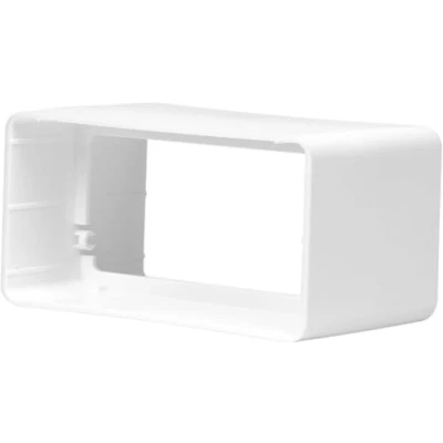 Image of 220 X 90 mm / 22 9 cm Rectangular Pipe Connector For Connection Ventilation System, Heating, Cooling Element Limited Space.