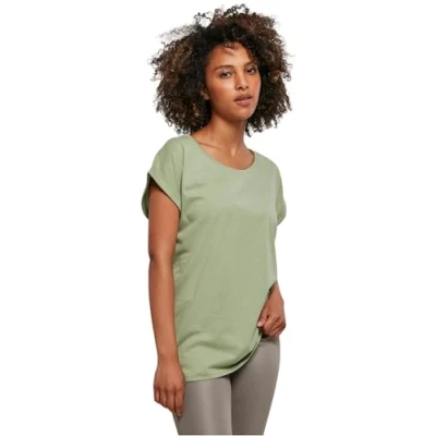 Image of Build Your Brand Women&#039;s Ladies Extended Shoulder tee T Shirt, Softsalvia, M