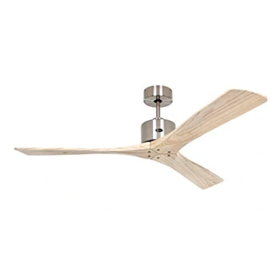 Image of Casafan Ceiling Fan 313266 Macau 132 BN Nt Natural Wood/Brushed Chrome