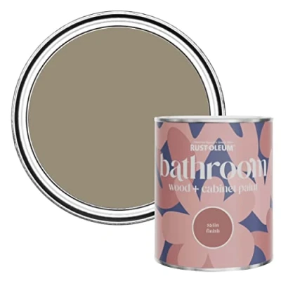 Image of Rust Oleum Light Brown Moisture Resistant Bathroom Wood and Cabinet Paint in Satin Finish Café Luxe 750ml