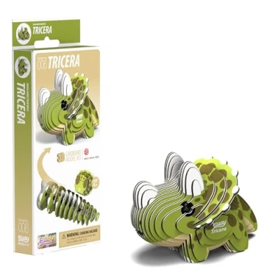 Image of EUGY 3D Tricera Dinosaur Model, Craft Kit