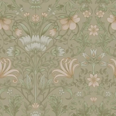 Image of Holden Decor Vintage Floral Beige Wallpaper 13551 Botanical Flower Leaf Garden