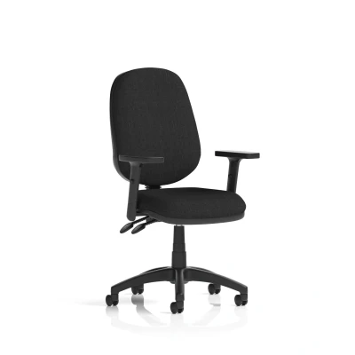 Image of Eclipse Plus II Lever Task Operator Chair with Height Adjustable Arms Black
