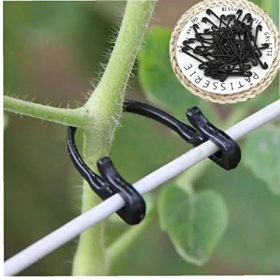 Image of Lankater 50pcs Garden Plant Clips, Vines Climbing Plants Tied Buckle, Fixing Hooks Vegetable Growing Support