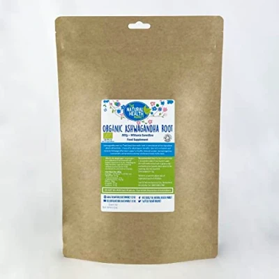 Image of Organic Ashwagandha Root Powder 800g by The Natural Health Market Soil Association Certified RAW Ayurvedic Herb Potent Adaptogen (800g)