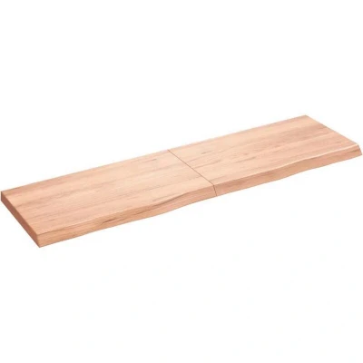 Image of vidaXL Bathroom Countertop Light Brown 180x50x(2 6)cm Treated Solid Wood