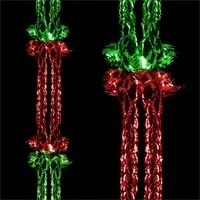 Image of Widdle Gifts Ltd Christmas Foil Ceiling Decorations Red/Green 30cm x 2.7M Garland 4679