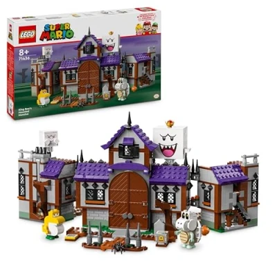 Image of LEGO Super Mario King Boo’s Haunted Mansion Set, Building Toy for Kids, Collectible Playset with 4 Character Figures Including a Baby Yoshi, Gift 8 Plus Year Old Boys, Girls and Gamers 71436