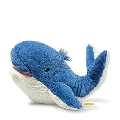 Image of Steiff 063831 Blue Animals Soft Cuddly Friends Tory Whale, 28 cm