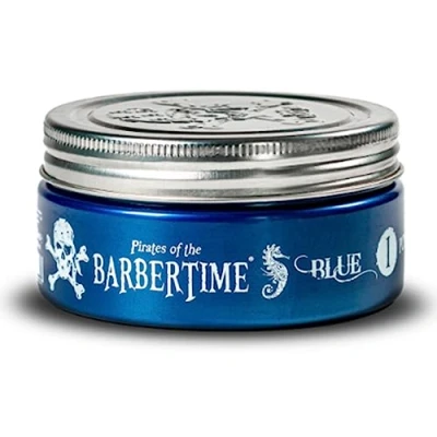 Image of BARBERTIME Hair Styling Pomade Wax Bubble Gum Blue No1 Shine Look Strong Hold 150 ml