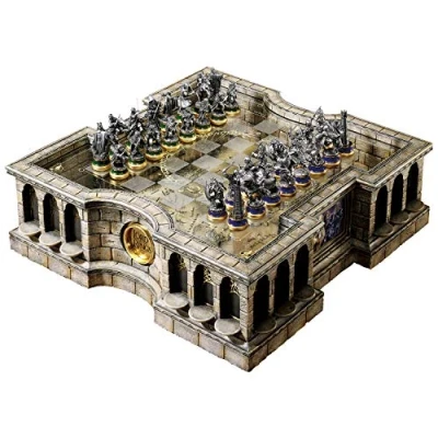 Image of The Noble Collection Lord Of Rings Collectible Chess Set 32 Highly Detailed Pieces Officially Licensed Film Movie Gifts