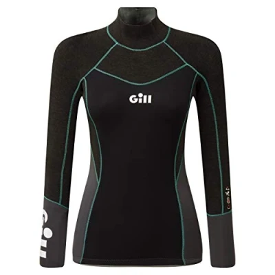 Image of Gill Womens ZenTherm Thermal Neoprene Top for Watersports, Sailing, Boardsports, Stand Up Paddleboard, Kayaking, Windsurfing Black