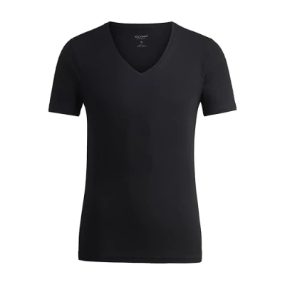Image of OLYMP Level Five Men&#039;s Long Sleeved T Shirt Plain Body Fit, Black 68., S