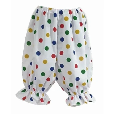 Image of The Dragons Den Adults Multicoloured Polka Dot Panto Dame Short Bloomers Fancy Dress Pants [S M]