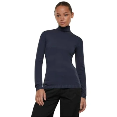 Image of Urban Classics Turtleneck Jumper, Women&#039;s, Size: XS, Navy