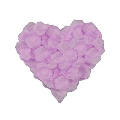 Image of Silk Rose Petals Wedding Confetti Table Scatter Flowers for Romantic Scenes Anniversary, Confession Decoration,bedroom,Birthday (Lilac, 100)