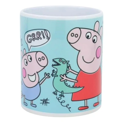 Image of ms móvil shop Ceramic Breakfast Mug PEPPA PIG Capacity 325ml Roar!!! Snort GIFT BOX Official Product