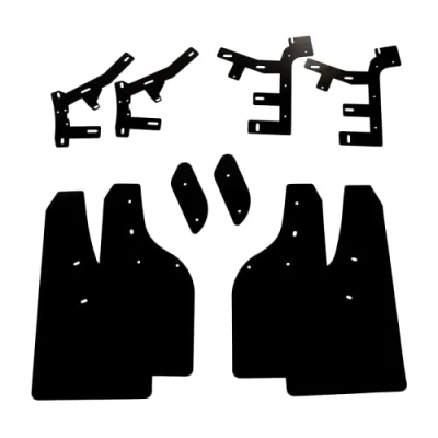 Image of PolyWard Mudflaps for Ford Fiesta mk 7, 7.5, ST Rally Style (Black)