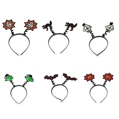 Image of Zac&#039;s Alter Ego Pack of 6 Assorted Halloween Head Boppers Fancy Dress Headbands