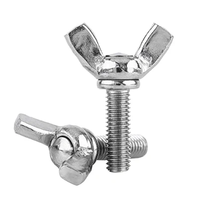 Image of M5 Metric Wing Bolt, 10mm 12mm 16mm 20mm Length Stainless Steel Butterfly Screw bolt Machine Fastener(Pack of 10) (12mm)