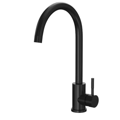 Image of Reginox Taravo MB Single Lever Swan Neck Matt Black Kitchen Mixer Tap