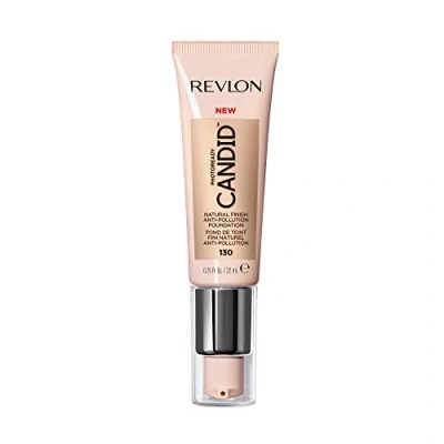 Image of Revlon PhotoReady Candid Natural Finish Foundation with Anti Pollution Antioxidant Blue Light Ingredients, 130 Ivory, 22 ml