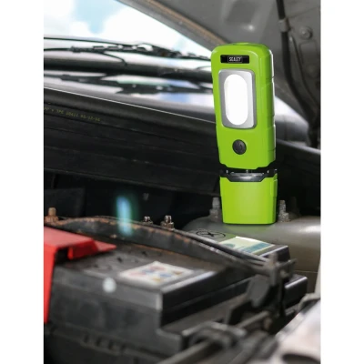 Image of Sealey Led3601G Rechargeable 360? Inspection Lamp 2W Cob + 1W Led Green