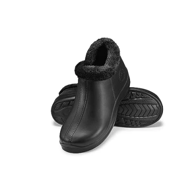 Image of ESTRO Fur Lined Wellies Men Short Women Mens Garden Clogs Wellington Boots Gardening A16 (3 UK, Black 2)