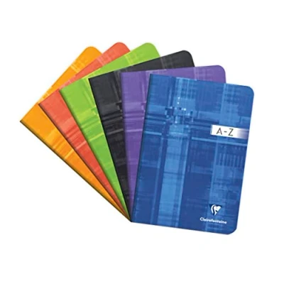 Image of Clairefontaine Ref 3549C Staplebound Vocabulary Book (48 Sheets) A5 (148 x 210mm) in Size, Lined Rulings, 90gsm Brushed Vellum Paper Random Colour