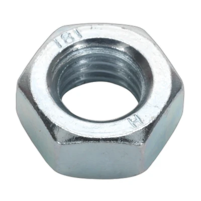 Image of Sealey Steel Nut DIN 934 M14 Zinc Pack of 25