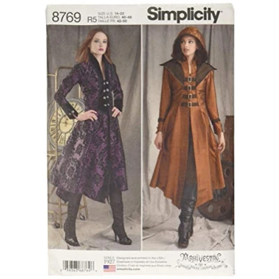 Image of Simplicity 8769 Pattern Misses&#039; Costume Coats,White