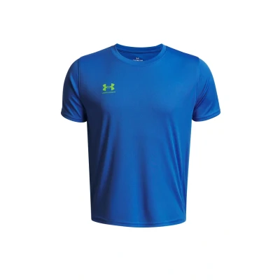 Image of Under Armour UA B&#039;s Challenger Train SS Blue Atlantis / High Vis Yellow YLG
