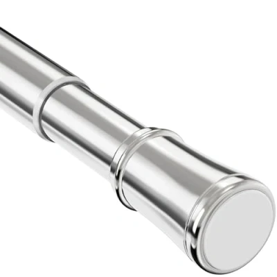 Image of 1PC Extendable Curtain Rod Window Tension No Drilling Shower Pole, for Curtains, Kitchen, Closet, Hanging Pole Tool Require (50 80CM/19.7 35.4Inch,Silver）
