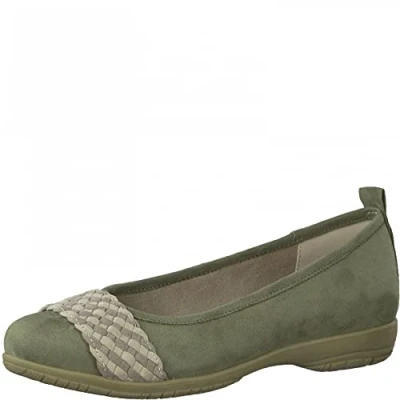 Image of Jana Women&#039;s 8 22167 28 727 Ballet Flat, Pistachio, 6.5 UK