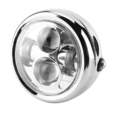 Image of 7Inch Motorcycle Retro Headlamp, Front Headlight, Universal Aluminum LED Round Headlights Headlamp