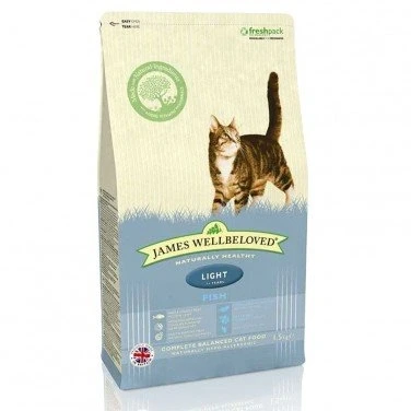 Image of James Wellbeloved Complete Light Adult Cat Food with Fish (1.5kg)