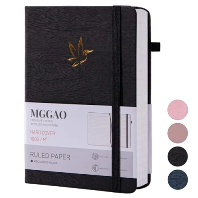 Image of MGGAO Lined Journal Notebook, Journals for Writing, College Ruled With 320 Pages, Hardcover Notebook Journaling 100gsm Thick Paper, A5 Size Work Business Study