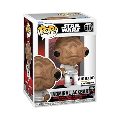 Image of Funko POP! Star Wars: Admiral Ackbar 1/6 Odds for Rare Chase Variantair Amazon Exclusive Collectable Vinyl Figure Gift Idea Official Merchandise Toys Kids &amp; Adults Movies Fans