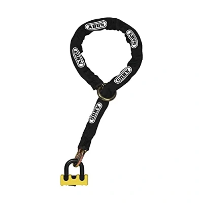 Image of ABUS lock and chain combination Granit Power XS 67/105HB50 + 12KS120 black loop Motorbike with security level 16 Yellow