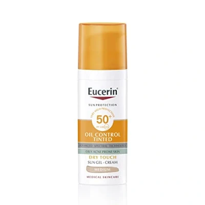 Image of Eucerin Sun Face Oil Control Tinted Spf50 Medium 50ml