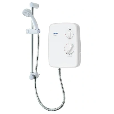 Image of Triton Showers Riba Shower Electric 8.5 kW I White Electrical with Showerhead &amp; Anti Twist Hose Best Units for Bathrooms